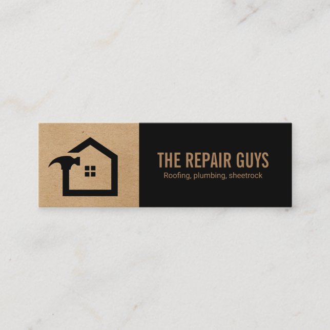 Minitarjeta De Visita Reparación residencial | Handyman | Construcción (Anverso)