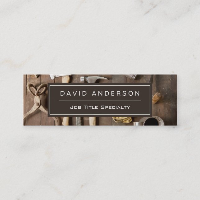 Minitarjeta De Visita Reparaciones de carpintería para la mejora del hog (Anverso)