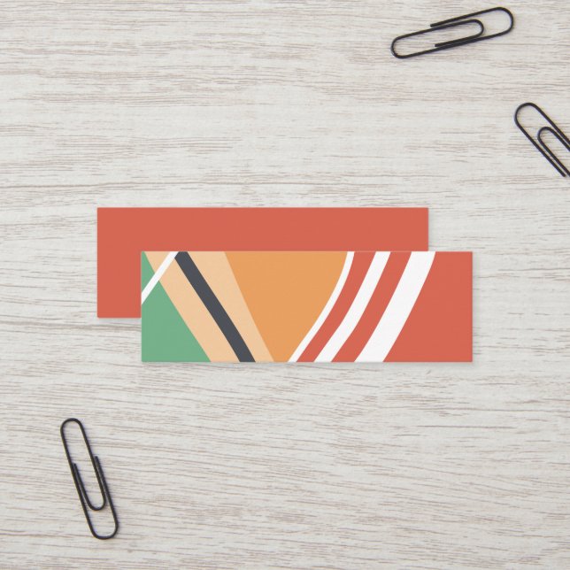 Minitarjeta De Visita Resumen de arte de línea terracota (Anverso/Reverso In Situ)