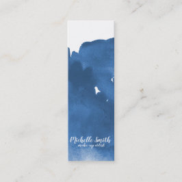 Minitarjeta De Visita Resumen de color de agua azul trazo de brocha de s