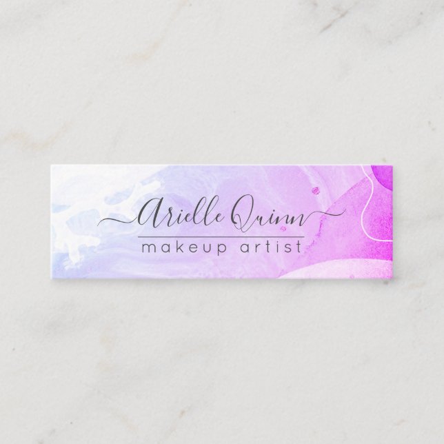 Minitarjeta De Visita Resumen de formas de acuarela Secuencia de comando (Anverso)