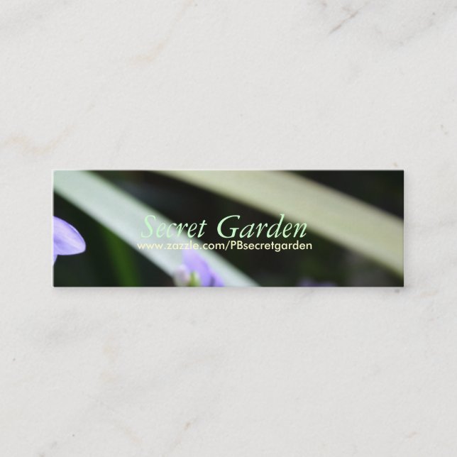 Minitarjeta De Visita Resumen de Jardín Secreto - Fotografía Floral (Anverso)