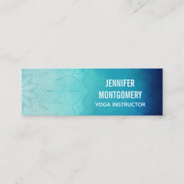 Minitarjeta De Visita Resumen de Mandala azul de bonito