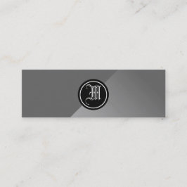 Minitarjeta De Visita Resumen gris y monograma