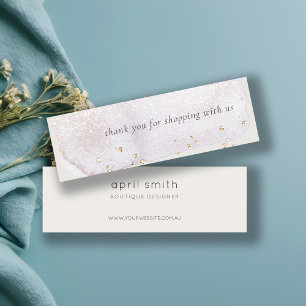 Minitarjeta De Visita Resumen Lilac Brush Stoke Gracias Por El Orden