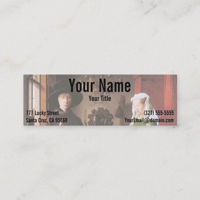 Minitarjeta De Visita Retrato de Giovanni Arnolfini y su esposa (Anverso)