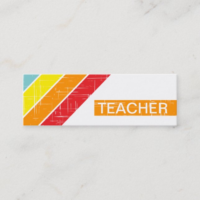 Minitarjeta De Visita retro TEACHER (Anverso)