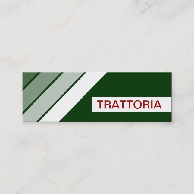 Minitarjeta De Visita retro TRATTORIA (Anverso)