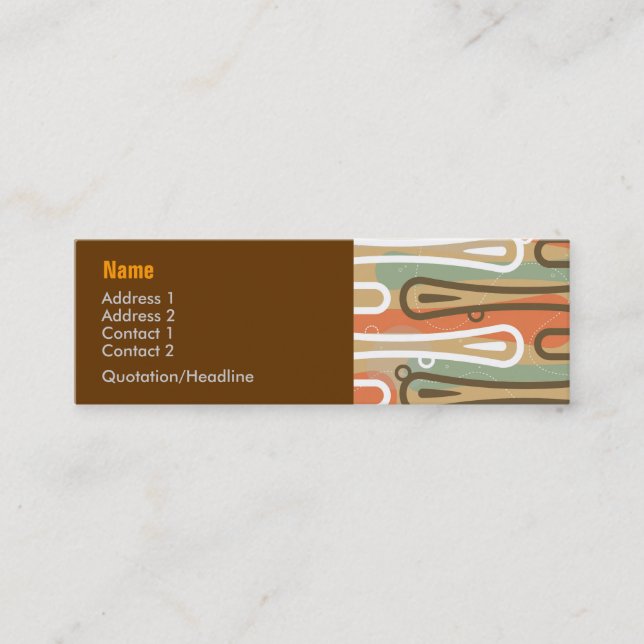 Minitarjeta De Visita Rey Abstract Profile Card de la persona que (Anverso)