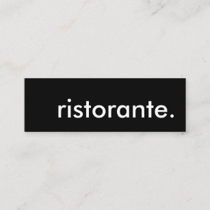 Minitarjeta De Visita ristorante.