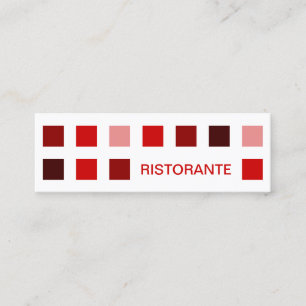 Minitarjeta De Visita RISTORANTE (cuadrados mod)