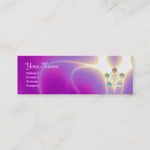 MINITARJETA DE VISITA ROD DE ASCLEPIUS,7 CHAKRAS,YOGA ,ENERGÍA ESPIRITUA