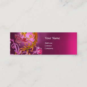 Minitarjeta De Visita ROJO BERRIES SWIRLS GEMSTONE rosa rojo
