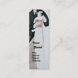 MINITARJETA DE VISITA ROMÁNTICA NOVIA Y NOVIO BODA MONOGRAMA