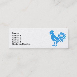 Minitarjeta De Visita Rooster azul