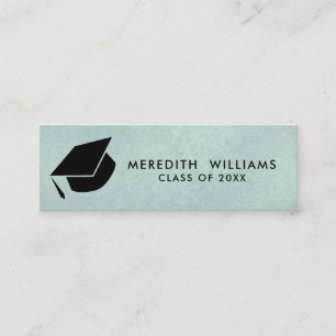 Minitarjeta De Visita Ropa azul natural Graduación del tapón Insertar