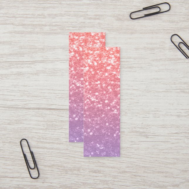 Minitarjeta De Visita Rosa de lavanda morada chispeante chispas purpurin (Anverso/Reverso In Situ)