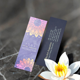 Minitarjeta De Visita Rosa de oro Mandala