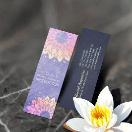 Minitarjeta De Visita Rosa de oro Mandala