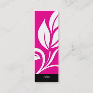 Minitarjeta De Visita Rosa floral de la flor de la hoja intrépida del