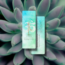 Minitarjeta De Visita Rótulo Om de la Pose de Yoga Pose del instructor d