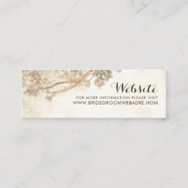 Minitarjeta De Visita Rústica ramificación matrimonio vintage