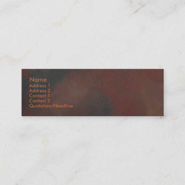 Minitarjeta De Visita Rusty Business Card (Anverso)