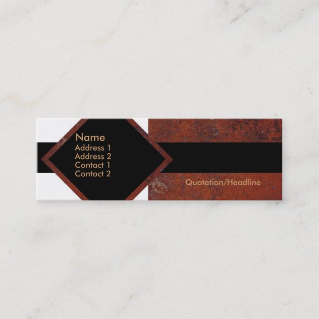 Minitarjeta De Visita Rusty Tile Business Card (Anverso)