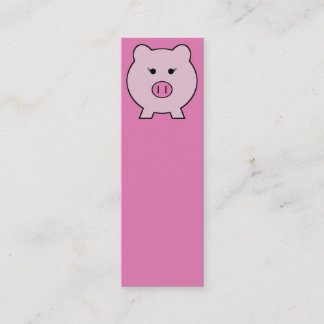 Minitarjeta De Visita Sadie el cerdo rosado ~ Cute Girly Kawaii
