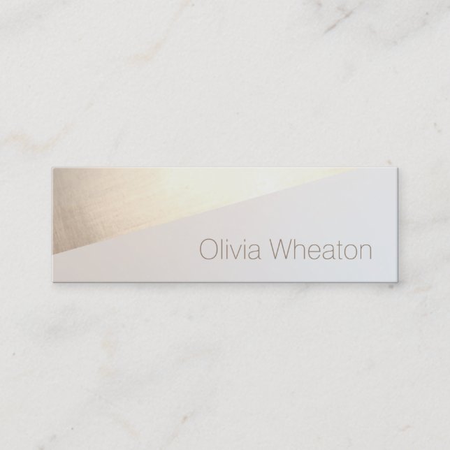 Minitarjeta De Visita Salón de Belleza Geométrica Gold Hair Stylist (Anverso)