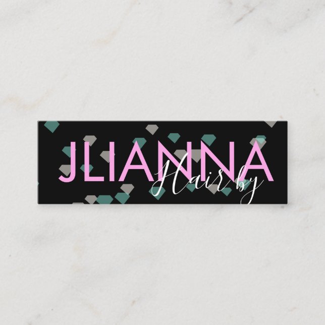 Minitarjeta De Visita Salón flotante de maquillaje de diamante Nails Eye (Anverso)