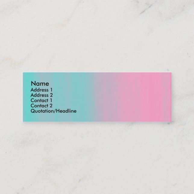 Minitarjeta De Visita Sándwich de jabón (Anverso)