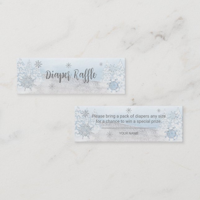 Minitarjeta De Visita Santa Bebé Navidades Baby Diaper Raffle (Anverso / Reverso)