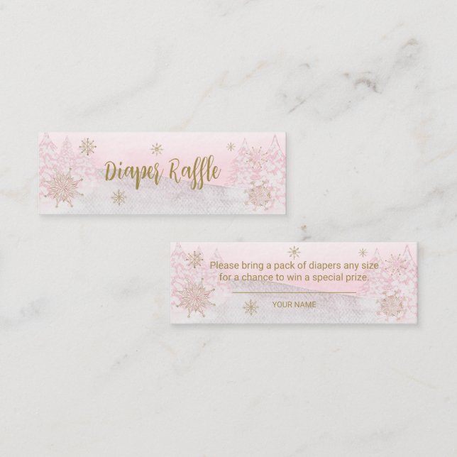 Minitarjeta De Visita Santa Bebé Navidades Baby Diaper Raffle (Anverso / Reverso)