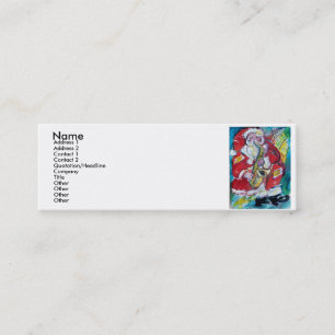 MINITARJETA DE VISITA SANTA & SAX, FIESTA DE NAVIDAD