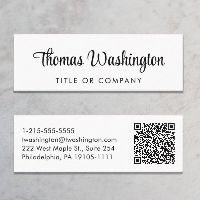 Minitarjeta De Visita Script de estilo de código QR profesional (Subido por el creador)