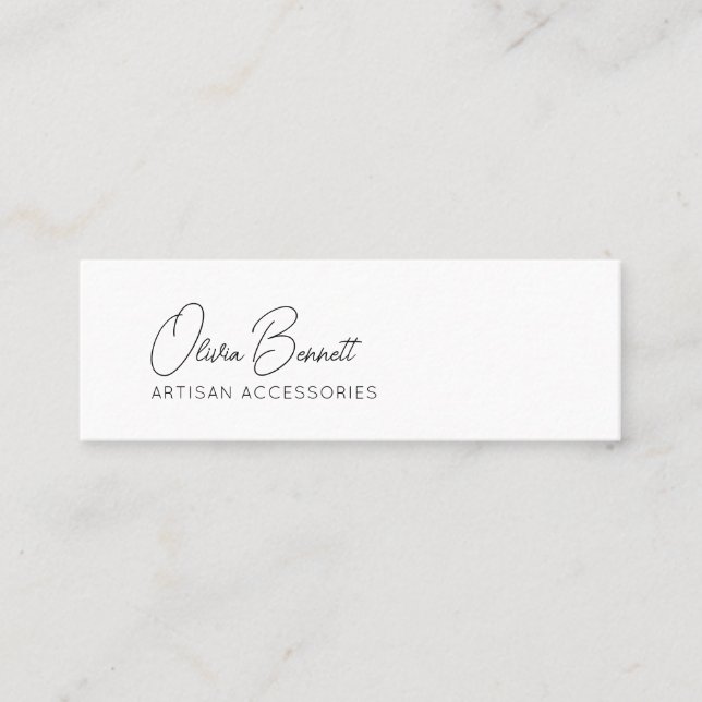 Minitarjeta De Visita Script Heart Earring display holder (Anverso)