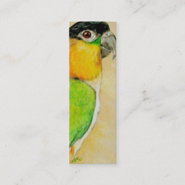 Minitarjeta De Visita SEÑAL - caique del loro (Anverso)