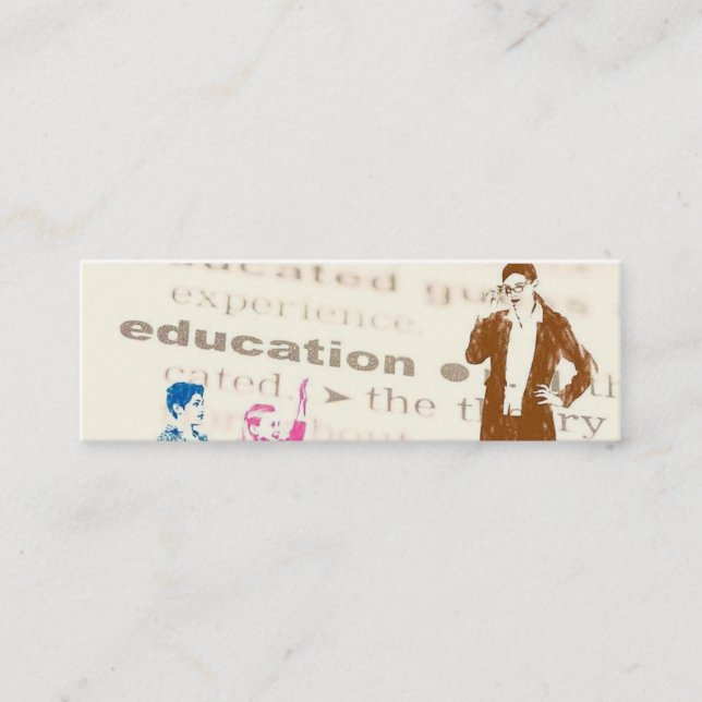 Minitarjeta De Visita Señal de la educación (Anverso)
