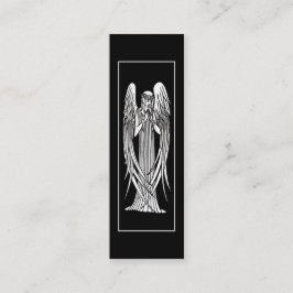 Minitarjeta De Visita Señal de Nouveau del arte del ángel de Beardsley