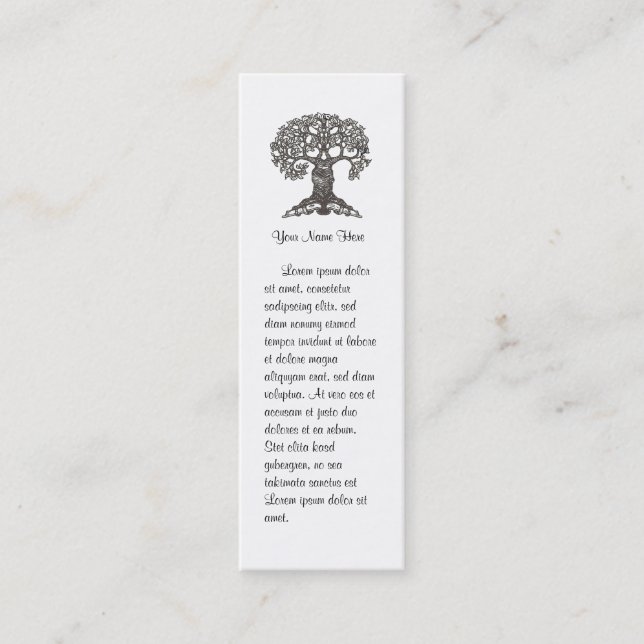 Minitarjeta De Visita Señal del árbol de la lectura mini a modificar (Anverso)