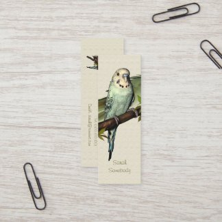 Minitarjeta De Visita Señal flaca azul de Budgie