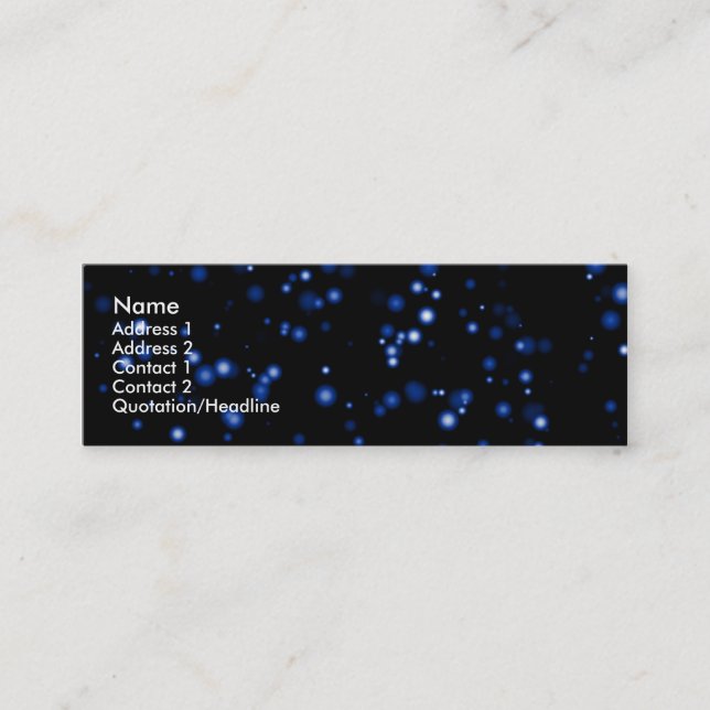 Minitarjeta De Visita Senderismo espacial (Anverso)