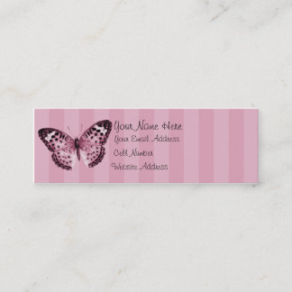 Minitarjeta De Visita Señora Skinny Profile Card de la mariposa