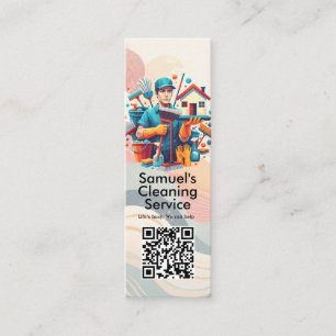 Minitarjeta De Visita Servicio de limpieza de casas modernas ama de llav