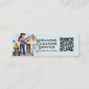 Minitarjeta De Visita Servicio de limpieza de casas modernas ama de llav