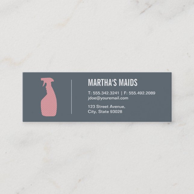 Minitarjeta De Visita Servicio Maid (Anverso)