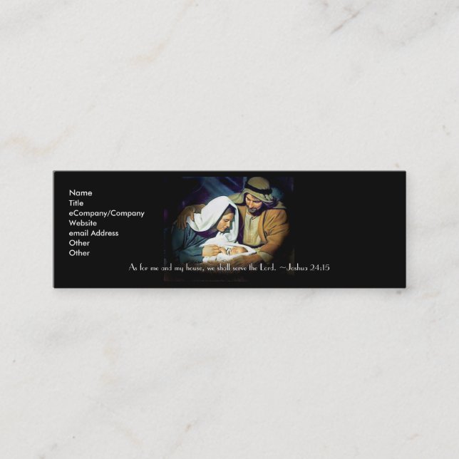 Minitarjeta De Visita Servir al Señor (Anverso)