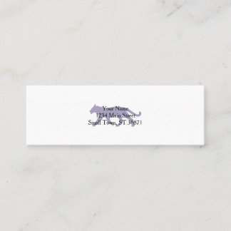 Minitarjeta De Visita Silueta morada de pantera - Elija color de fondo