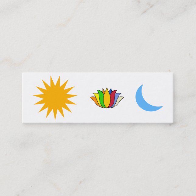 Minitarjeta De Visita Símbolos de Yoga de autorrealización (Anverso)